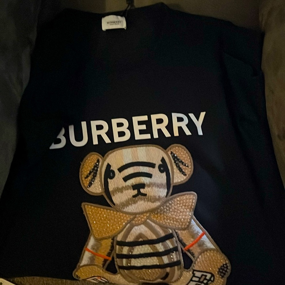Burberry Bear Detailed Medium black unisex T-shirt